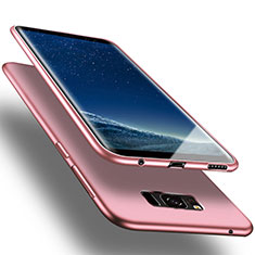 Etui Silicone Gel Souple Couleur Unie pour Samsung Galaxy S8 Plus Or Rose