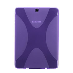 Etui TPU Souple Transparente Vague X-Line pour Samsung Galaxy Tab S2 8.0 SM-T710 SM-T715 Violet