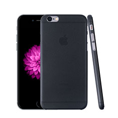 Etui Ultra Fine Plastique Rigide Transparente pour Apple iPhone 6 Plus Gris Fonce