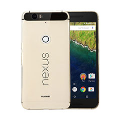 Etui Ultra Fine Silicone Souple Transparente pour Google Nexus 6P Or