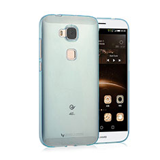Etui Ultra Fine Silicone Souple Transparente pour Huawei G7 Plus Bleu