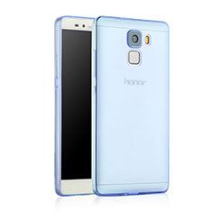 Etui Ultra Fine Silicone Souple Transparente pour Huawei Honor 7 Dual SIM Bleu