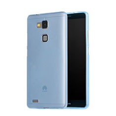 Etui Ultra Fine Silicone Souple Transparente pour Huawei Mate 7 Bleu