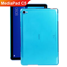 Etui Ultra Fine Silicone Souple Transparente pour Huawei MediaPad C5 10 10.1 BZT-W09 AL00 Bleu