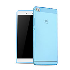 Etui Ultra Fine Silicone Souple Transparente pour Huawei P8 Bleu