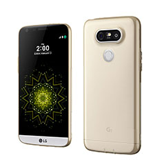 Etui Ultra Fine Silicone Souple Transparente pour LG G5 Or