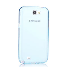 Etui Ultra Fine Silicone Souple Transparente pour Samsung Galaxy Note 2 N7100 N7105 Bleu