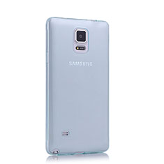 Etui Ultra Fine Silicone Souple Transparente pour Samsung Galaxy Note 4 Duos N9100 Dual SIM Bleu