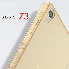 Etui Ultra Fine Silicone Souple Transparente pour Sony Xperia Z3 Or