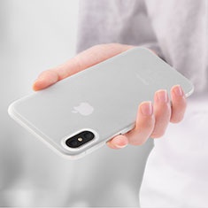 Etui Ultra Fine Silicone Souple Transparente T04 pour Apple iPhone Xs Max Blanc