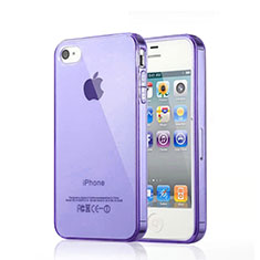 Etui Ultra Fine TPU Souple Transparente pour Apple iPhone 4S Violet