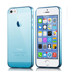Etui Ultra Fine TPU Souple Transparente pour Apple iPhone 5S Bleu