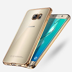 Etui Ultra Fine TPU Souple Transparente T03 pour Samsung Galaxy S6 Edge+ Plus SM-G928F Or