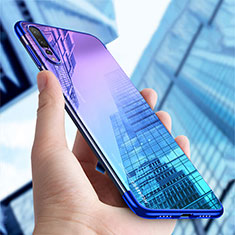 Etui Ultra Fine TPU Souple Transparente T04 pour Huawei P20 Pro Bleu