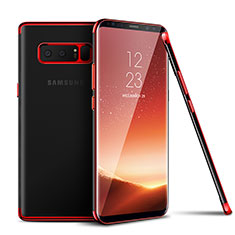 Etui Ultra Fine TPU Souple Transparente T06 pour Samsung Galaxy Note 8 Duos N950F Rouge