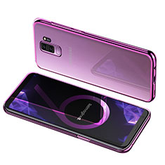 Etui Ultra Fine TPU Souple Transparente T12 pour Samsung Galaxy S9 Plus Violet