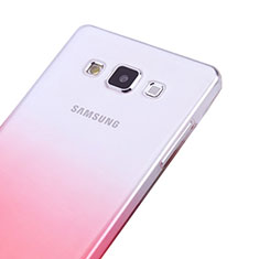 Etui Ultra Fine Transparente Souple Degrade pour Samsung Galaxy A5 Duos SM-500F Rose