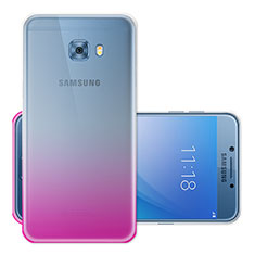 Etui Ultra Fine Transparente Souple Degrade pour Samsung Galaxy C7 Pro C7010 Rose