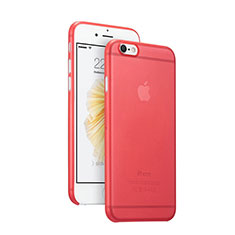 Etui Ultra Slim Plastique Rigide Transparente pour Apple iPhone 6 Rouge