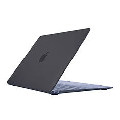 Etui Ultra Slim Plastique Rigide Transparente pour Apple MacBook 12 pouces Gris