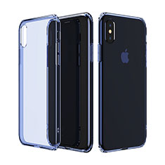Etui Ultra Slim Silicone Souple Transparente pour Apple iPhone Xs Max Bleu
