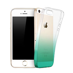 Etui Ultra Slim Transparente Souple Degrade pour Apple iPhone 5S Vert