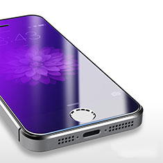 Film Protecteur d'Ecran Verre Trempe Anti-Lumiere Bleue B04 pour Apple iPhone 5 Bleu