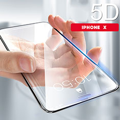 Film Protection Verre Trempe Protecteur d'Ecran 5D pour Apple iPhone Xs Clair
