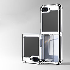Housse Antichocs Rigide Transparente Crystal AN1 pour Samsung Galaxy Z Flip5 5G Argent