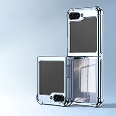 Housse Antichocs Rigide Transparente Crystal AN1 pour Samsung Galaxy Z Flip5 5G Bleu
