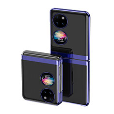 Housse Antichocs Rigide Transparente Crystal QH1 pour Huawei P60 Pocket Bleu