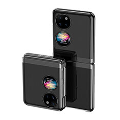 Housse Antichocs Rigide Transparente Crystal QH1 pour Huawei P60 Pocket Noir