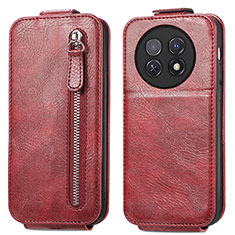 Housse Clapet Portefeuille Cuir pour Huawei Nova Y91 Rouge