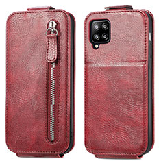 Housse Clapet Portefeuille Cuir pour Samsung Galaxy A42 5G Rouge