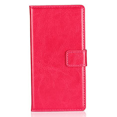 Housse Clapet Portefeuille Livre Cuir L01 pour Sony Xperia XZ1 Compact Rose Rouge