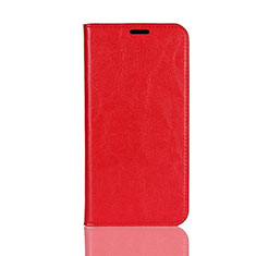 Housse Clapet Portefeuille Livre Cuir L02 pour Huawei Honor 10 Lite Rouge