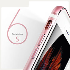 Housse Contour Luxe Aluminum Metal pour Apple iPhone 6S Rose