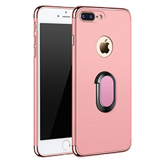 Housse Contour Luxe Metal et Plastique avec Support Bague Anneau A01 pour Apple iPhone 8 Plus Or Rose
