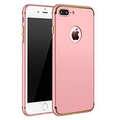 Housse Contour Luxe Metal et Plastique F02 pour Apple iPhone 8 Plus Or Rose