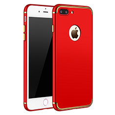 Housse Contour Luxe Metal et Plastique F02 pour Apple iPhone 8 Plus Rouge