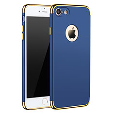 Housse Contour Luxe Metal et Plastique M01 pour Apple iPhone 8 Bleu
