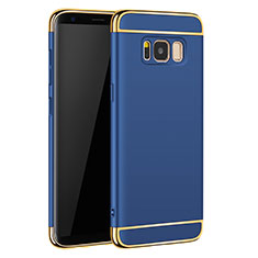 Housse Contour Luxe Metal et Plastique pour Samsung Galaxy S8 Bleu