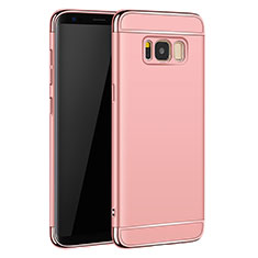 Housse Contour Luxe Metal et Plastique pour Samsung Galaxy S8 Or Rose