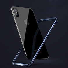 Housse Contour Silicone Gel pour Apple iPhone X Bleu