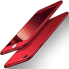 Housse Plastique Mat Protection Integrale 360 Degres Avant et Arriere pour Apple iPhone 6 Plus Rouge