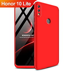 Housse Plastique Mat Protection Integrale 360 Degres Avant et Arriere pour Huawei Honor 10 Lite Rouge
