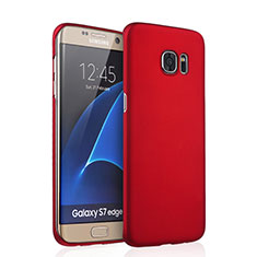 Housse Plastique Rigide Mat pour Samsung Galaxy S7 Edge G935F Rouge
