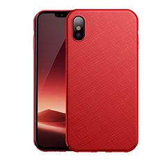 Housse Plastique Rigide Mat Serge pour Apple iPhone X Rouge