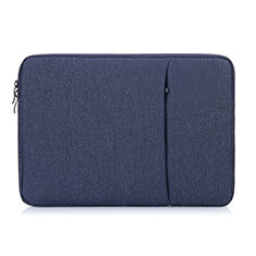 Housse Pochette Velour Tissu L04 pour Huawei Honor MagicBook 15 Bleu