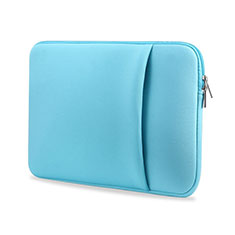 Housse Pochette Velour Tissu L05 pour Huawei Honor MagicBook 14 Bleu Ciel